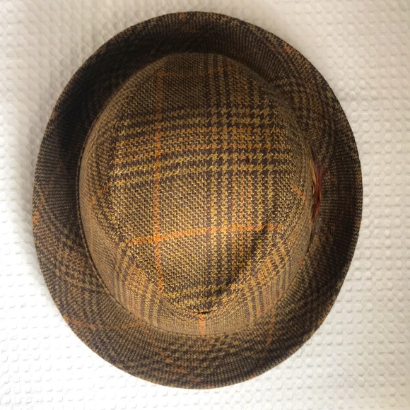 Vintage Plaid Wool Fedora - made in London UK - Picture 7 of 7